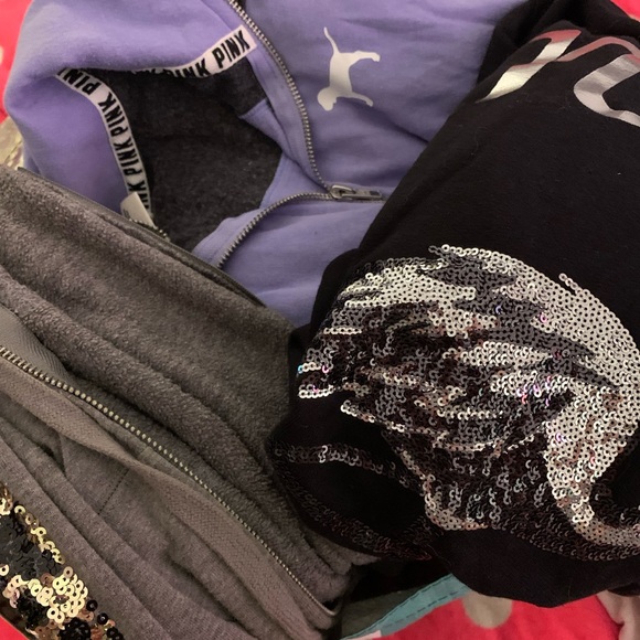 8 bling pink leopard Victoria secret pink bling Miami Flamingo sherpa - Picture 2 of 12